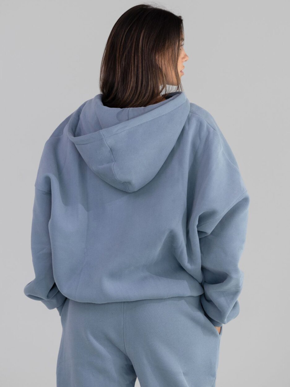 Comfrt Blue Willow Cloud Zip Hoodie