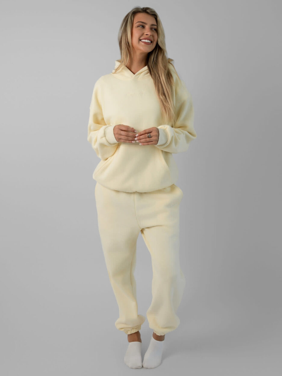 Comfrt Butter Yellow Hoodie Set