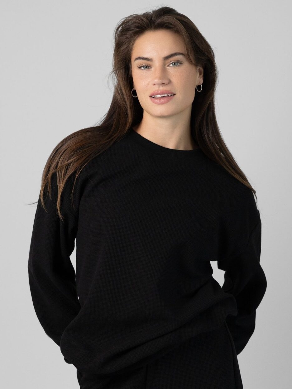 Black Waffle Lounge Long Sleeve