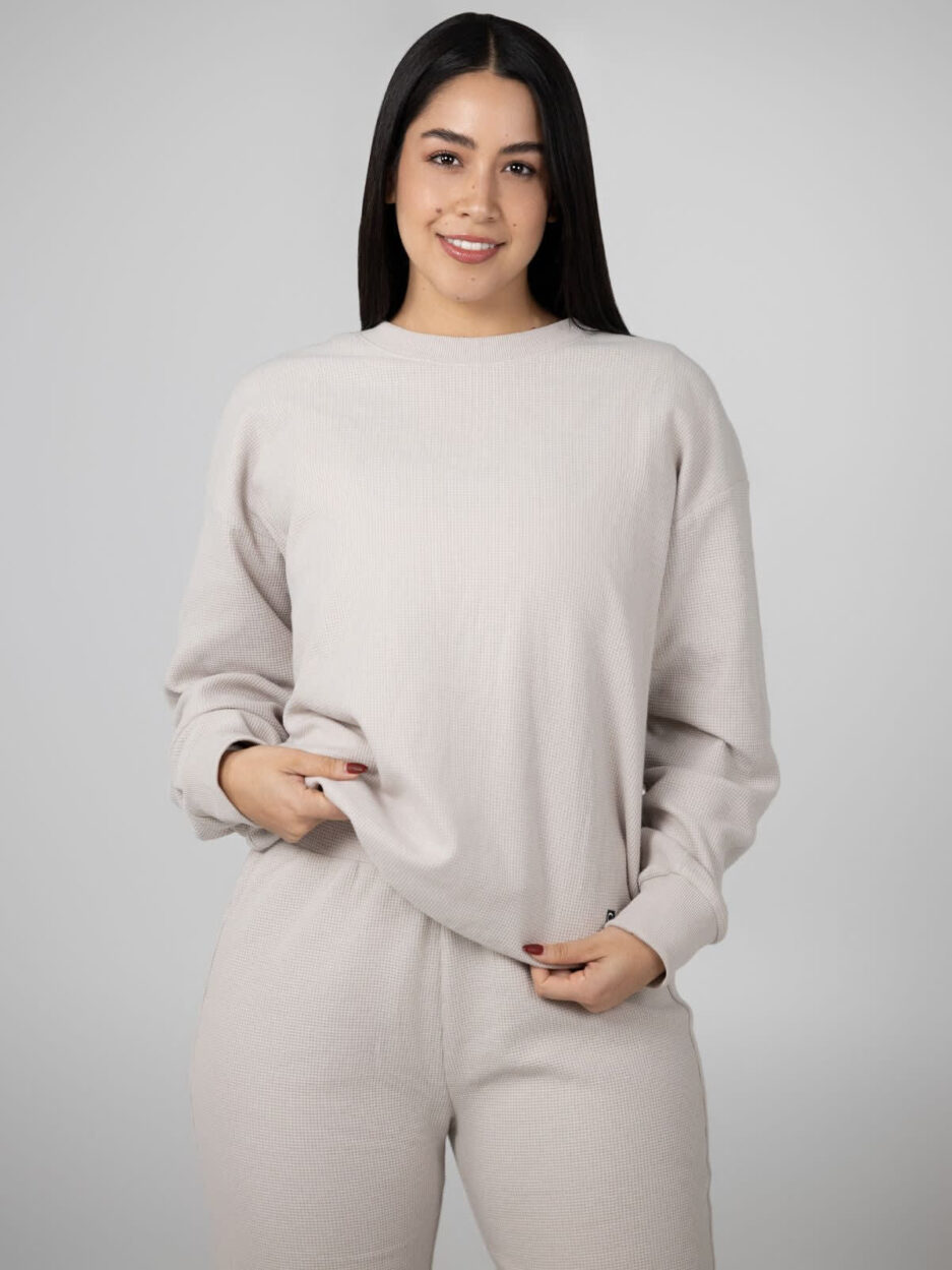 Comfrt Waffle Lounge Long Sleeve sweatshirt